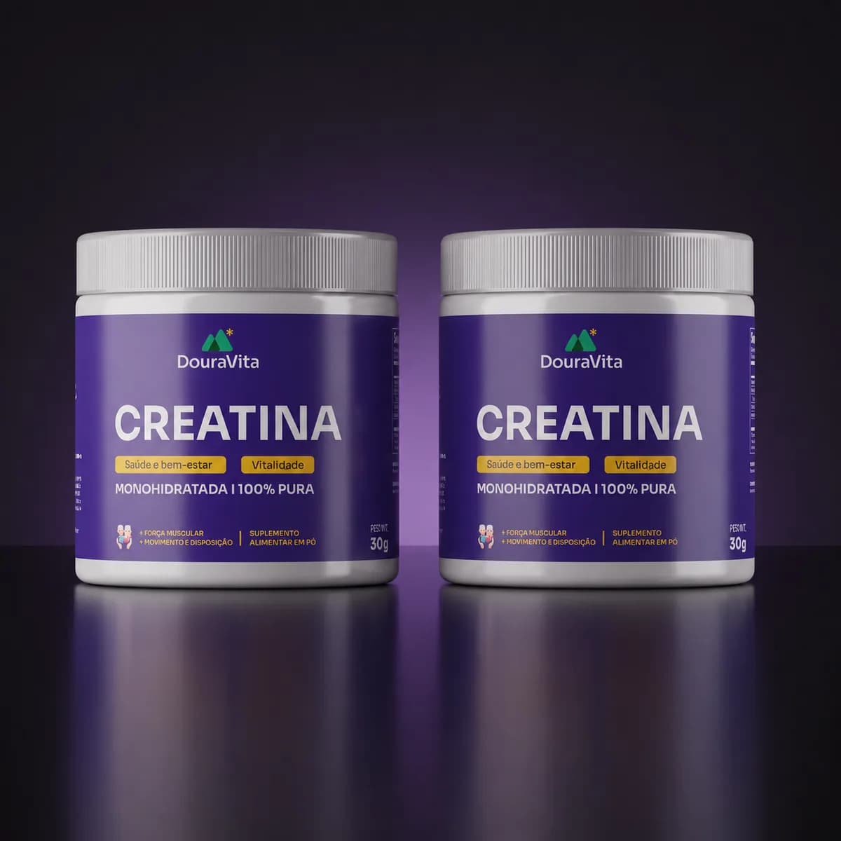Kit com 2 potes de Creatina DouraVita